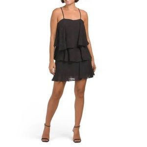 Sam Edelman tiered short dress in black. Size Medium.